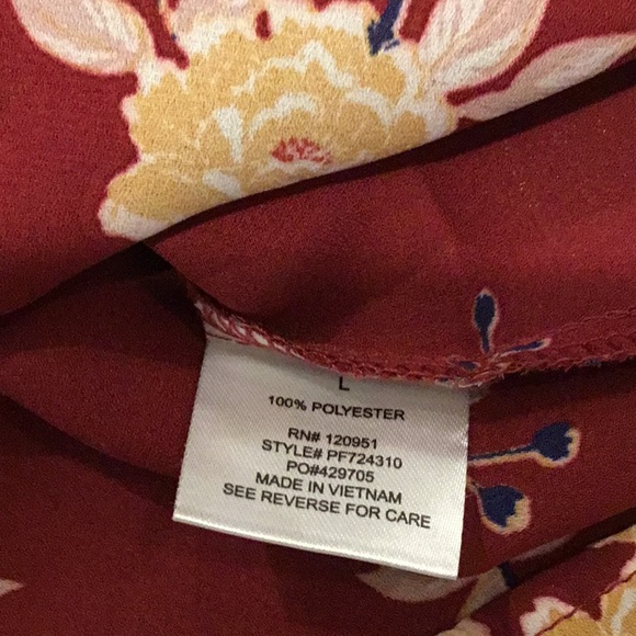 Pink Rose maroon floral tank - Picture 5 of 6